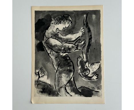 Large double-sided heliogravures on Velin d'Arches paper featuring Le Deluge: The Fish and the Woman (Le Poisson et une Femme