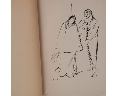 Antique lithograph on Marais wove paper after French Impressionist artist Jean Louis Forain for the rare limited edition port