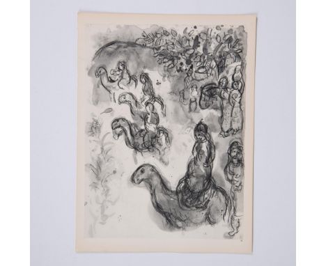 Large double-sided heliogravures on Velin dArches paper featuring The baptism of Jacob and Rebecca leaving for her wedding, a