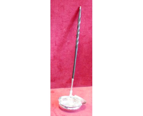 Georgian silver brandy ladle with whalebone twist handle 30cm long 