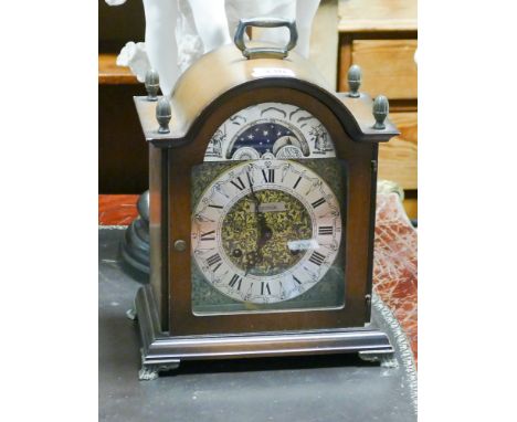 An attractive bracket clock with moon fazed dial 