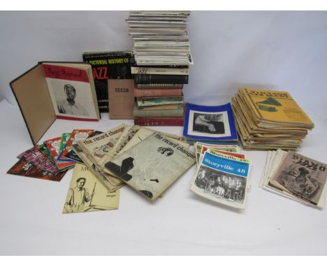 A good collection of Jazz related books, magazines and ephemera including The Jazz Journal, The Record Changer, The Decca Jaz