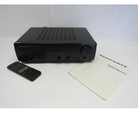 A Marantz PM-53 integrated stereo amplifier with remote control and instruction manual 