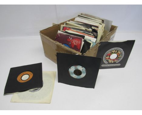A collection of assorted Pop 7" singles including Michael Jackson, Wham, Lou Rawls, Status Quo, 10CC, Bruce Springsteen etc (