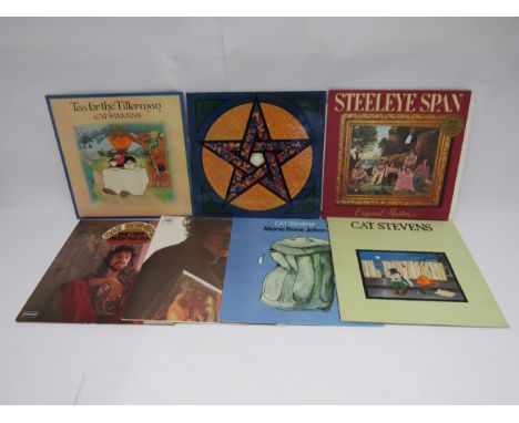 A collection of Folk and Folk Rock LPs to include CAT STEVENS: 'Teaser And The Firecat' (ILPS 9154), 'Tea For The Tillerman' 