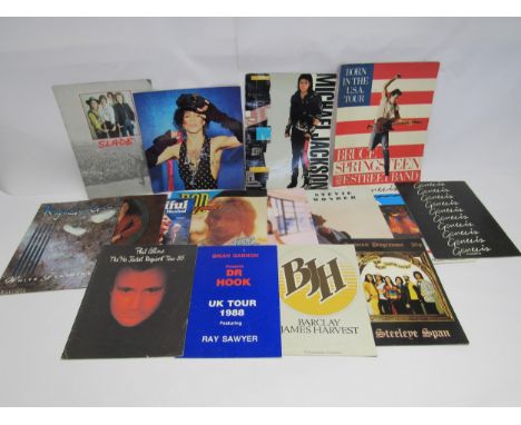 A collection of sixteen tour and concert programmes to include Prince 'Lovesexy' '88, Michael Jackson World Tour 1988, Bruce 