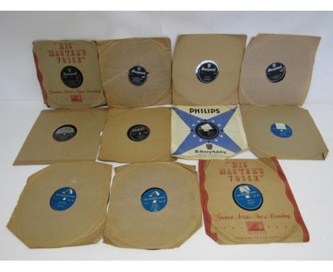 A collection of Rock and Roll 10" 78rpm shellac records to include ELVIS PRESLEY: 'Hound Dog / Don't Be Cruel' (HMV- POP 249,