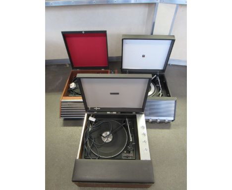 Three vintage portable record players to include Ferguson, Bush and Ultra (3) 