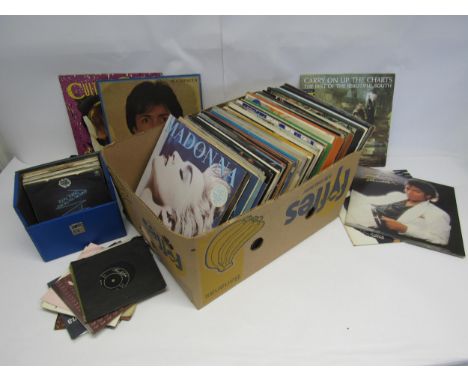 A collection of mixed LPs including Genesis, Paul McCartney, Michael Jackson, Madonna, Elton John, John Lennon, Wings, Whitne