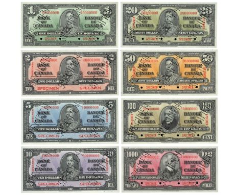 SPECIMEN SET. 1937. Choice Uncirculated. No.0000000. Includes: BC-21S-i, $1 H/A Narrow Panel; BC-22S $2 A/B; BC-23S $5 A/C; B