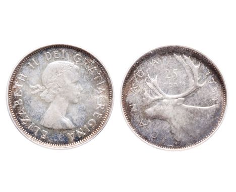 1954.  ICG graded Mint State-65.  Light to medium heavy toning over reflective fields.  A Gem.