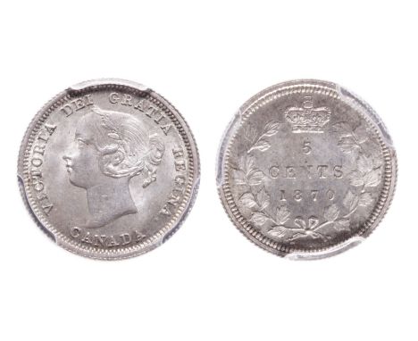 1870. Flat Border.  Both ICCS and PCGS graded Mint State-64.  Light pearl gray toning over satiny fields.  Very good 'eye app