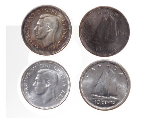 1947. Maple Leaf.  ICCS Mint State-65.  Designated a 'Cameo'.  Light 'P.Q.' golden toning.  Ex. Lot #828, C.N.A. auction, Jul
