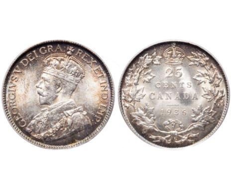 1936.  PCGS graded Mint State-64.  The 'BAR' variety, although not noted by PCGS.  Also, ICCS Mint State-63.  Highly attracti
