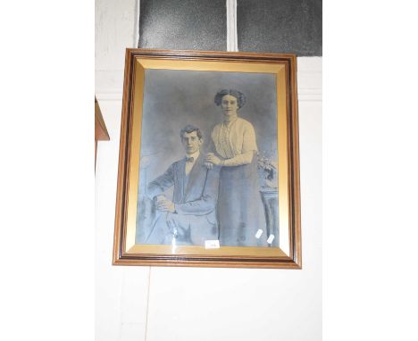 Framed portrait print, Edwardian