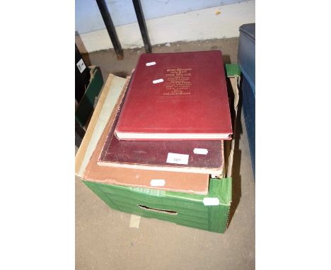 Box of various sheet music and music books