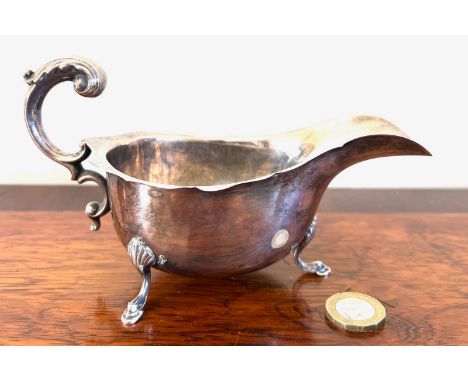 SILVER SAUCE BOAT, BIRMINGHAM, K, 1934, WEIGHT APPROX 130g

 