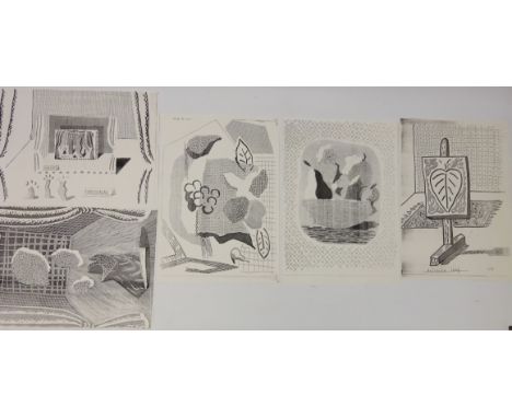 After David Hockney (British 1934-): Six photocopied fax-art pictures produced March 28th 1996 timed between 11:20 and 11:45 