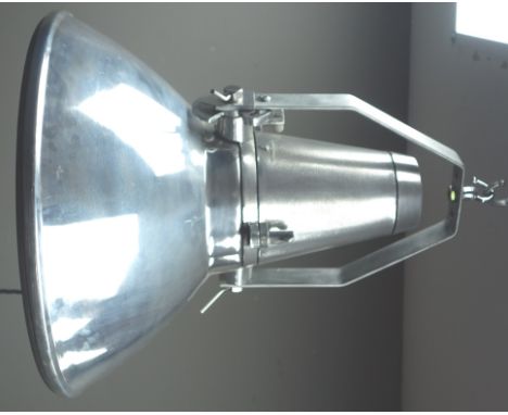 Polished aluminium marine searchlight type centre light fitting, H50cm  Condition Report Click here for further images, condi