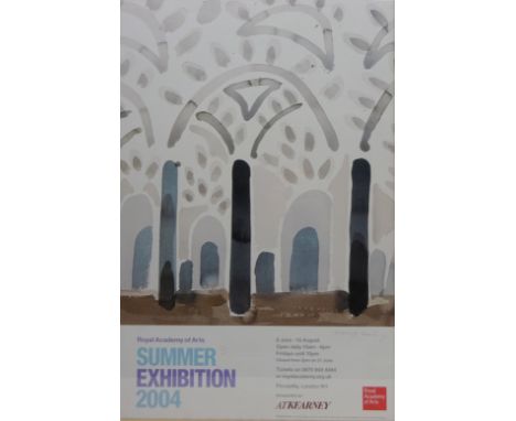 David Hockney (British 1937-): 'Andalucia. Mosque, Codova detail', original lithograph exhibition poster 'Royal Academy of Ar