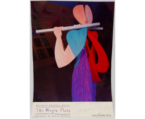 David Hockney (British 1934-): 'The Magic Flute', signed poster for the San Francisco Opera 65th Season Sept.11 - dec.13 1987