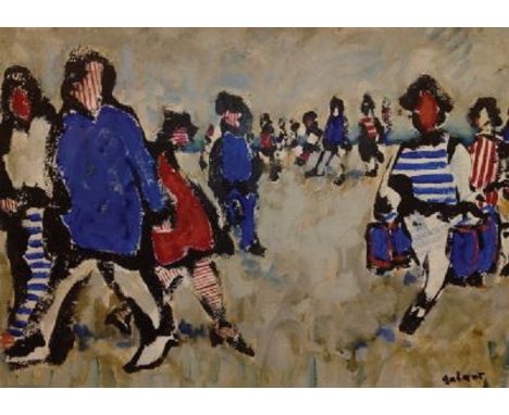 Rene Gallant - Les doex valisesDescription: Signed Galant (lower right); Oil on canvas; Unframed; Circa 1989Visual Condition: