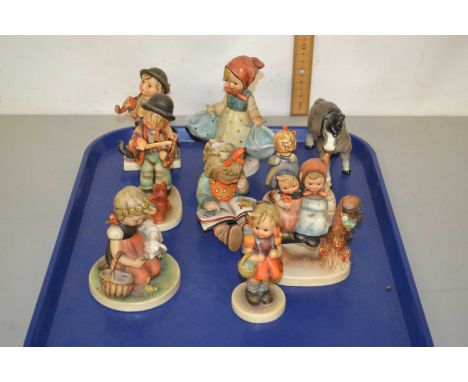 Collection of various Goebel and Hummel figures