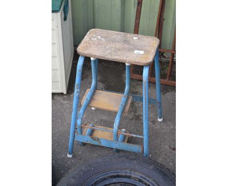 Metal framed step stool
