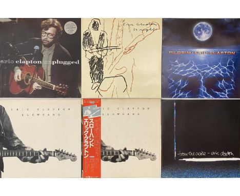 ERIC CLAPTON - LP/12" COLLECTION ARCHIVE. Absolutely superb archive of 27 x LPs plus 15 x 12" (42 releases in total) from Slo