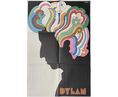 An original promo poster issued in 1966 with copies of Bob Dylan - Greatest Hits Vol 1. Folded. NM condition. Design by Milto