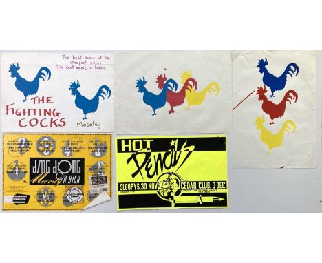 17 assorted posters chiefly relating to the Fighting Cocks venue Birmingham, with many printed c 1980s.Originally from the co