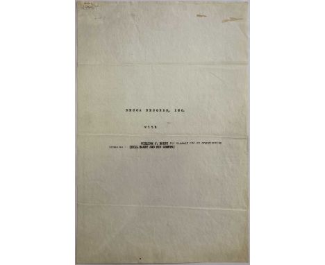 An original four page recording contract, dated March 29th 1954 and signed to final page by Bill Haley. The contract document