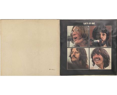 THE BEATLES - WHITE ALBUM/LET IT BE - ORIGINAL UK PRESSING LPs. Ace set of 2 x original UK pressing LPs from the fab four. Ti