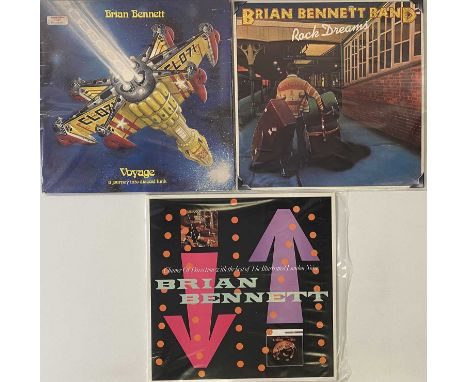 BRIAN BENNETT - LP RARITIES. A superb pack of 3 LP rarities by Library music legend Brian Bennett. Titles include Voyage: A J