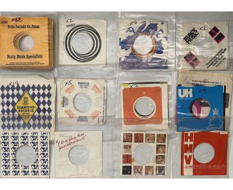 7" COMPANY RECORD SLEEVES (PLUS 7" COLLECTION). A superb selection of around 144 7" sleeves, mostly company sleeves. Includin