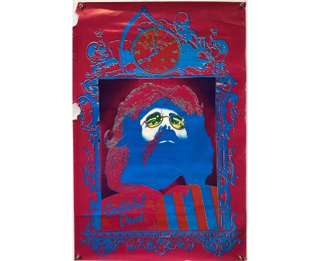 An original poster advertising Grateful Dead's 1972 appearance at the 'Bickershaw Festival' near Wigan. Measures 24 x 36". Po
