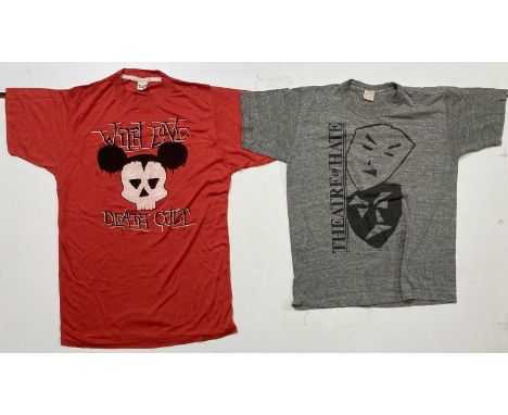 Two original t-shirts from Billy Duffy's personal collection. likely stage worn during the period. To include: 'With Love' re