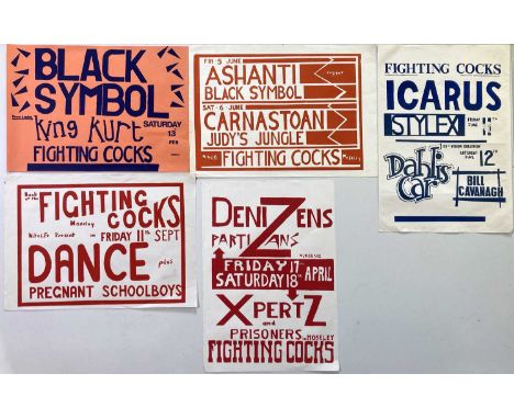 11 concert posters advertising events at the legendary Fighting Cocks venue in Birmingham, c early 1980s. Most to measure app