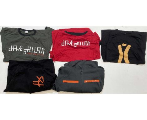Depeche Mode clothing - two hooded sweatshirts '2009/10' (M), three Dave Gahan t-shirts, size M except for Paper Monsters tou