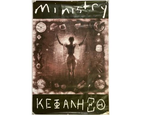 A Ministry poster (approx 40 x 60"), two New Model Army posters. Approx 40 x 60".