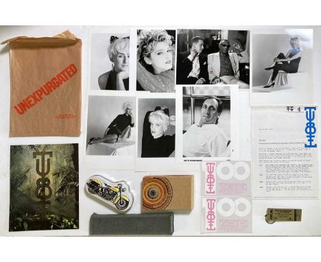 A selection of music promotional items to include: collection of ephemera relating to The Tube c 1980s, seven 8 x 10" promoti