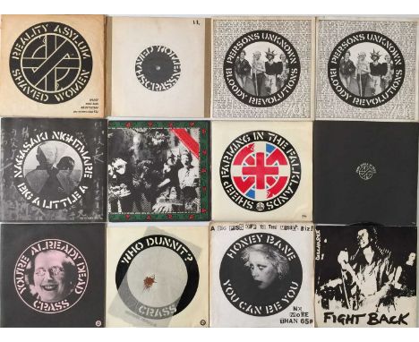 CRASS/ DISCHARGE - 7" PACK. A quality selection of 17 7" singles by Crass and Discharge. Crass titles include Reality Asylum 