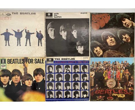 THE BEATLES - STUDIO LP PACK. A quality pack of 8 studio LPs by The Beatles, mostly UK pressings on the yellow &amp; black Pa