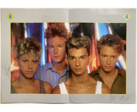 A Depeche Mode concert programme for the 1983 'Construction' tour signed to profile pages by David Gahan, Martin Gore, Alan W