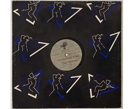 GRANDMASTER FLASH - THE MESSAGE 12" (ACETATE - SHL 117). A superb 12" acetate of The Message, arguably one of the most recogn