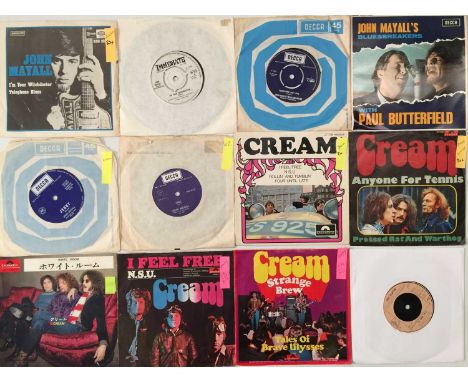 JOHN MAYALL/ CREAM &amp; RELATED - 7" PACK (INC OVERSEAS). A magical selection of 14 7" singles by John Mayall, Cream and rel