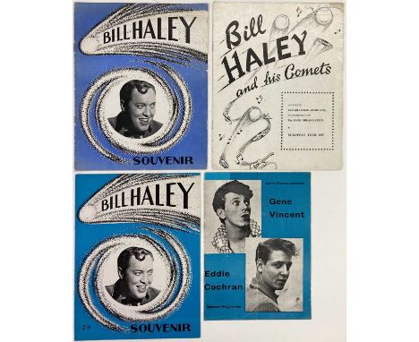 Four concert programmes to inc: 1960 Eddie Cochran / Gene Vincent concert programme, Bill Haley 1968 concert programme, Bill 