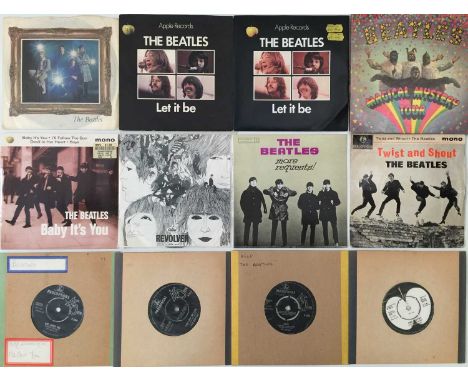 THE BEATLES - 7"/EP COLLECTION. Great run of 38 x 7"/EP releases. Titles include Strawberry Fields/Penny Lane (UK og p/s R 55