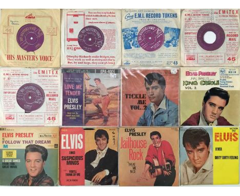 ELVIS PRESLEY - 7" / EP COLLECTION. A fantastic collection of around 200 x 7" from The King. Titles include Hound Dog (HMV or