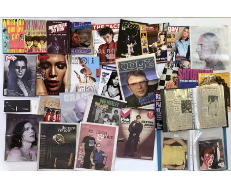 Pop memorabilia to include: folder of promotional items inc invites to 1990 Brit Awards, BAFTA Awards ticket, a folder of pre